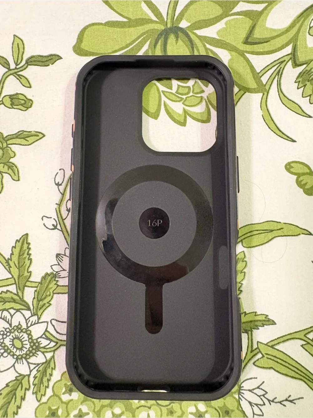 Tortoiseshell iPhone 16 Pro Case with Ring Holder - personalized initials “JM”